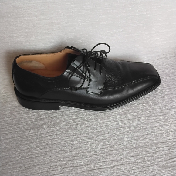 Elegant Black Size 9.5 Leather Men's Oxfords Pre Loved - Picture 5 of 12